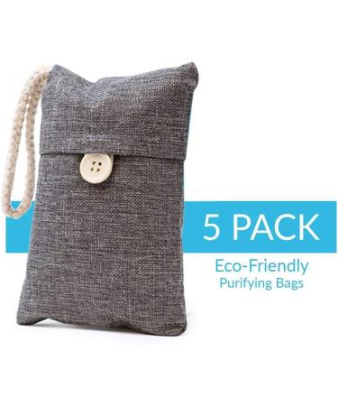 RETYLY 5 Pack Natural Bamboo Charcoal Purifying Bag Purifier Bags Activated Charcoal - Buy Online on GoSupps.com