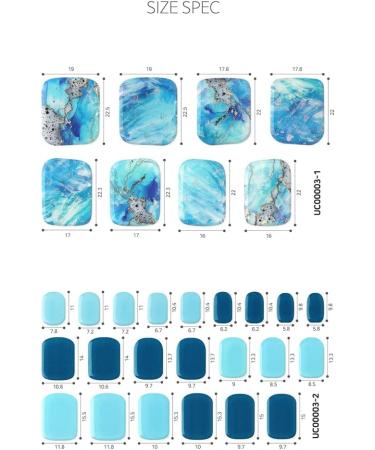 Zinipin Gellight Semi-Cured Gel Pedicure Strips - 30 Pedi Wraps with Cleanser Pads, Stick & File - Blue Marble Art - Buy Online on GoSupps.com