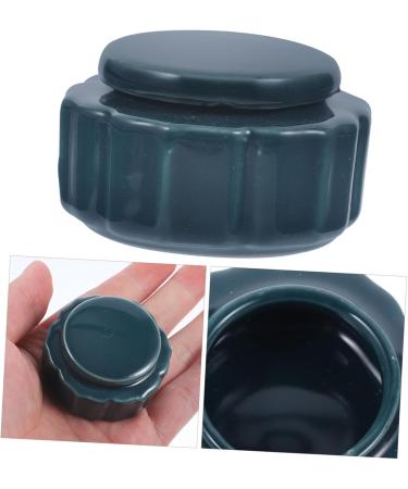 ORFOFE Small Jar Cream Container Blusher Pots Lip Sample Jars Mini Lip Cream Jar Cosmetic Cream Jar Ceramic Cream Jars Makeup Cream Jar Sample Storage Containers Ceramics Travel Biscuit Dark Green 4.7X4.7cm - Buy Online on GoSupps.com