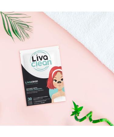 Livaclean 30 CT Charcoal Blackhead Remover Pore Strips - Blackhead Remover Strip - Black Head Nose Strips Black Head Remover Stripes - Buy Online on GoSupps.com