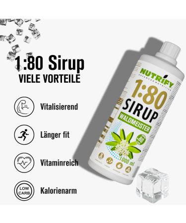 Nutrify Vital Fitness Drink 1:80 Syrup Set - Waldmeister & Cola - Sugar-Free Low-Calorie Sports Beverage Concentrate with Vitamins & L-Carnitine - 2x1L Pack (160L Total) - Buy Online on GoSupps.com