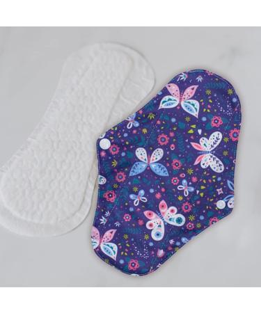 Washable Overnight Incontinence Pads 5pcs | Long Liners with Wings for Women | Reusable Cotton Period Diapers | Ideal for Menstrual Hygiene and Leak Protection - Buy Online on GoSupps.com