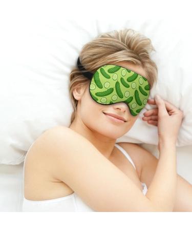 Dill Pickles Sleeping Blindfold Mask | Cute Eye Shade & Funny Night Cover with Adjustable Strap for Men & Women - Shop Internationally - Buy Online on GoSupps.com