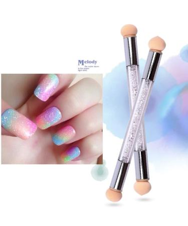 Dual Tipping Sponge Nail Brush & Gradient Shading Pen - Ombre Nail Art Tool with 4 Replacement Heads | Alittlecuteshop - Buy Online on GoSupps.com