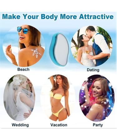 JemeTa Crystal Hair Eraser - Painless Hair Remover for Women and Men - Exfoliation Tool for Arms, Legs, Back - Buy Online on GoSupps.com