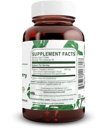 Natural Nutra Organic Cranberry Extract Pills for Kidney & Urinary Health - UTI Relief & Antioxidant Support - 30 Tablets - Buy Online on GoSupps.com
