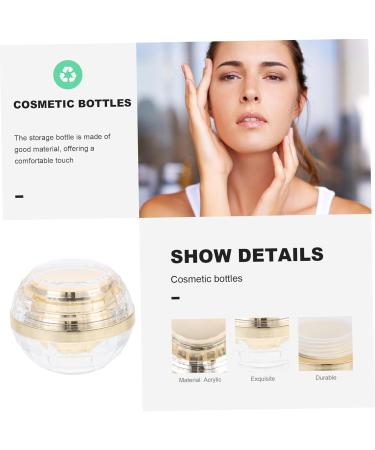 POPETPOP Cream Bottle 5g Cosmetic Jars Cosmetic Water Bottle Body Cream Jars Empty Lotion Jars Black Empty Face Cream Containers Travel Acrylic Bottle Body Multifunction Storage Bottle 7.1X6X6CM Golden - Buy Online on GoSupps.com