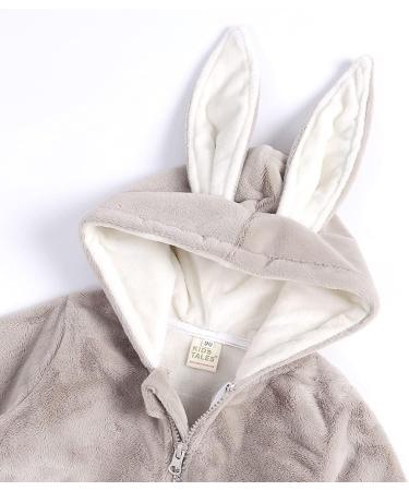 Kids Tales Newborn Baby Winter Warm Rabbit Ear Hooded Romper 9-12 Months with Thick Fleece - Cute and Cozy! - Buy Online on GoSupps.com