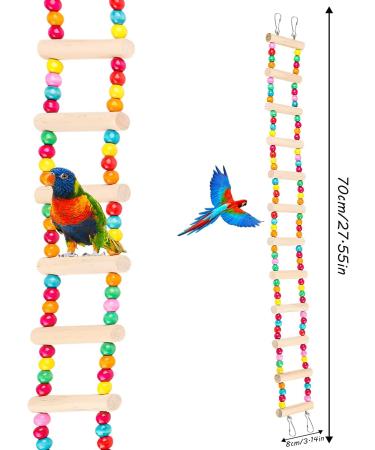 Wooden Bridge Ladder Swing for Birds - 12 Ladders 70x8 cm - Parrot Accessories & Toys - Buy Online on GoSupps.com