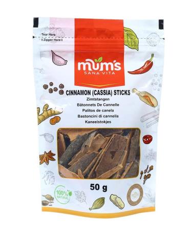 Mum's Premium Cinnamon Sticks | Cassia Sticks 50g - Buy Online on GoSupps.com
