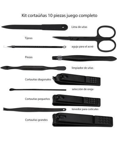 Glamne 10 in 1 Manicure Set - Professional Stainless Steel Nail Clippers & Care Tools with Leather Travel Case - Blue - Perfect for Travel & Home Use - Buy Online on GoSupps.com