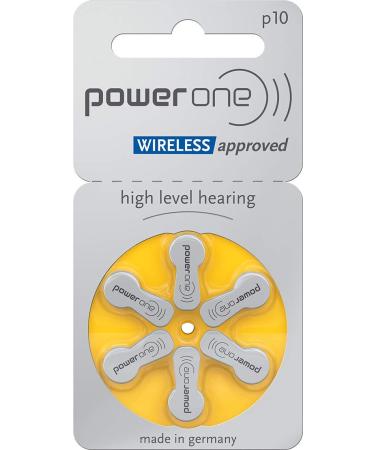 Battery 10 PowerOne (60ea/pkg) p10 Zinc Air Hearing Aid Batteries (Yellow) Size 10 Pack of 60 1 Pack