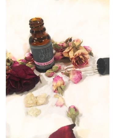 The Ilex Wood - Rose and Frankincense Face Serum - 100% Natural Vegan Moisturising Anti Ageing Wrinkle & Line Reducing Ingredients Cruelty Free Palm Oil Free Plastic Free Handcrafted - 20ml - Buy Online on GoSupps.com