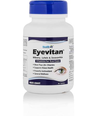 NACHT Eyevitan Eye Care with Bilberry Lutein Zeaxanthin Vitamins - 60 Tablets