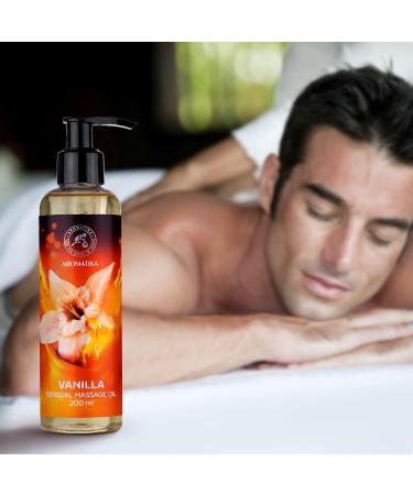 Buy Sensual Vanilla Massage Oil 200ml | Edible Body Oil with Almond & Grape Seed | Kissable & Relaxation Oil for All Skin Types - Buy Online on GoSupps.com
