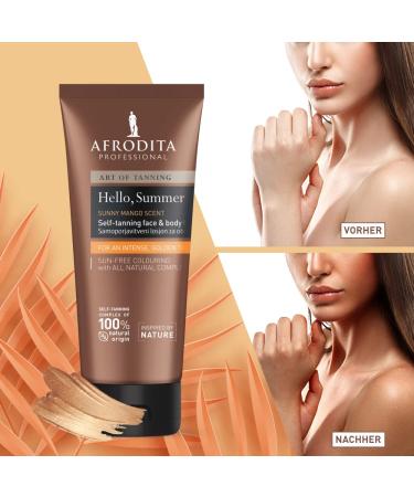 Afrodita Professional Art of Tanning - Hello Summer Self-Tanning Lotion for Face & Body | 150ml | Flawless Tan Without UV | Paraffin-Free - Buy Online on GoSupps.com