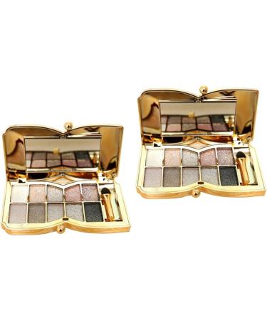 Angoily 2pcs Colorful # With Glitter Flash Brush Colors & Makeup Eyeshadow Shadow Mirror Eye - Buy Online on GoSupps.com