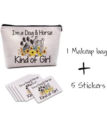 Horse Lover Gift Set: Horse Makeup Bag & Horseshoe Art - Dog & Horse Kind of Girl - Perfect Equestrian Gifts for Women & Teen Girls - Buy Online on GoSupps.com