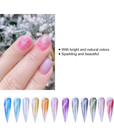 Nail Watercolor Paint Set 12 Colors Solid Metallic Nail Color Powder Pigment Set Body Painting Fluorescent Powder for Nail Artists and Beginners - Buy Online on GoSupps.com