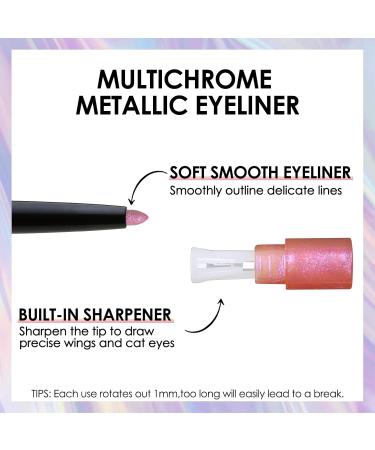  Erinde Erinde Green Chameleon Metallic Glitter Eyeliner Pencil Multi-Colour Sparkling Durable Eye Stick - Buy Online on GoSupps.com