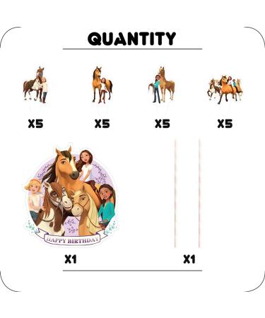 21 Free Horse Cake Topper Cupcake Toppers Set - Ideal for Horse Theme Birthday Party Decor and Favors - Buy Online on GoSupps.com