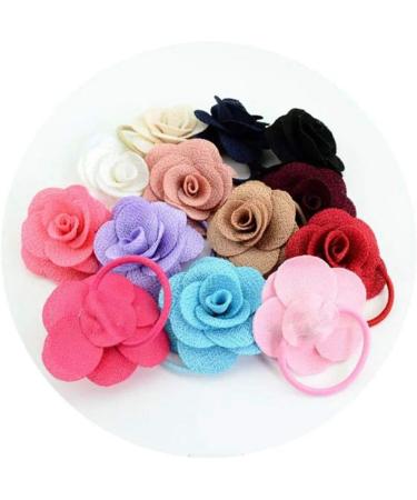 Baby Girls Hair Ties Rope 13PCS Small Seamless Hair Bands Ponytail Holder No Damage Flower Hairbands for Kids Toddlers 13pcs Camellia - Buy Online on GoSupps.com