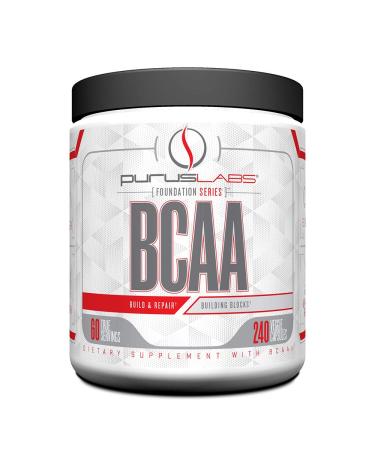 BCAA Capsules by Purus Labs Foundation Series | 2:1:1 Leucine Valine Isoleucine | for Recovery Endurance Strength and Muscle Building | 240 Capsules (60 Servings)