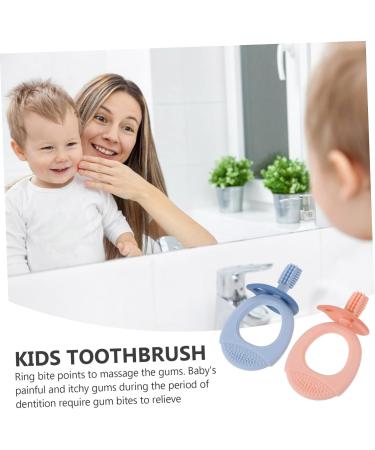 Beavorty Silicone Toothbrush Set for Infants - 2 Molar Chewing Toys & Teeth Cleaning Tools - Buy Online on GoSupps.com