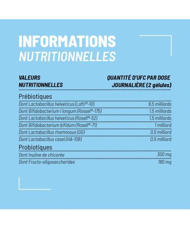 Nutripure | Pure Bio | Ferments Lactiques 10 Mds d UFC | Lactobacillus & Bifidobact ries vivants | 6 Souches Biodisponibles | 60 G lules Gastro-R sistantes | Fabriqu in France - Buy Online on GoSupps.com