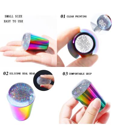 Colorful Silicone Nail Art Stamping Kit | DIY Manicure Tools & Nail Scraper | International Shipping - Buy Online on GoSupps.com