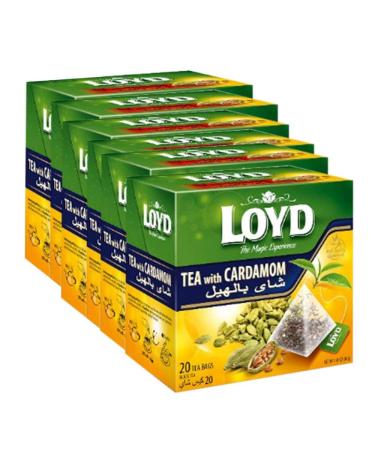 Loyd Black Tea with Cardamom 40g (Pack of 6)