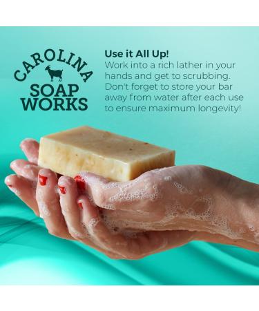 Carolina Soap Works Goat Milk Soap Bar Eucalyptus Spearmint (3 Pack) - Organic, Handmade, All-Natural Soap for Psoriasis, Eczema, Sensitive Skin - Made in USA - Buy Online on GoSupps.com