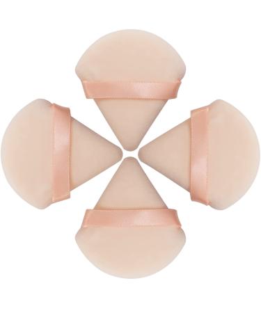 Triangle makeup powder quaste 4 pieces puff triangle puff make -up sponge triangle for pressed loose powder cosmetics foundation rouge beige - Buy Online on GoSupps.com