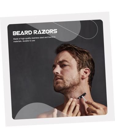 Beavorty Bamboo Handle Razor Set - 4 Double-Edged Manual Razors for Smooth Shaving - Eco-Friendly Male Grooming Tools - Buy Online on GoSupps.com