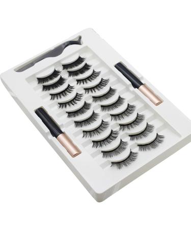 TONXX 10 Pairs Magnetic Eyelashes and Eyeliner Kit Reusable 3D Magnetic False Lashes Extension Needed for Makeup 5# - Buy Online on GoSupps.com