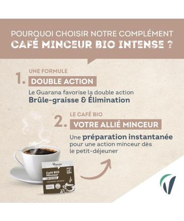 Vitavea - Intense Organic Slimming Coffee - Fat Burner Elimination Refined Silhouette - Soluble Coffee 100% Arabica Guarana Natural and Organic Origin - 12 Sachets - Made in France - Buy Online on GoSupps.com