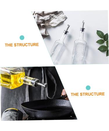Zerodeko 2pcs Olive Oil Jug Bottle Dispenser Home Accessory Salad Dressing Containers Transparent Oil Bottle Household Vinegar Dispenser Oil Dispenser Oil Filter Pot Empty Bottle Glass 34X8CMx2pcs Transparentx2pcs - Buy Online on GoSupps.com