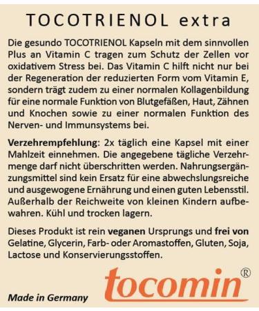 Buy Gesundo TOCOTRIENOL Extra with Vitamin E & C - 60 Capsules | Premium Antioxidant Supplement - International Shipping - Buy Online on GoSupps.com