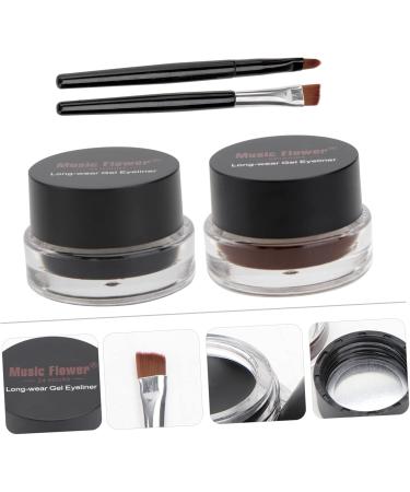 IWOWHERO 6 Pcs Eye Shadow Cream Light Brown Eyeliner Black Eyeliner Pencils Black Matte Eyeliner Eye Liner - Buy Online on GoSupps.com