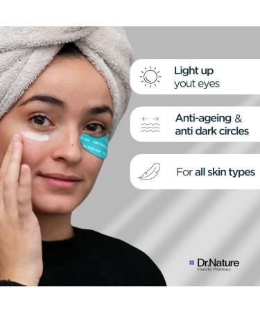 Hyaluronic Eye Patches Anti Dark Circle and Puffy Eyes Dr. Nature - Hyaluronic Acid & Caffeine Eye Cream + Reusable Under Eye Mask - 2 Eye Patches 100% medical-grade silicone - Buy Online on GoSupps.com