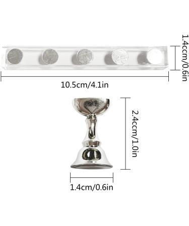 Acrylic Nail Art Practice Stands Magnetic Nail Tips Holders Training Fingernail Display Stands 2 Sets (Silver) - Buy Online on GoSupps.com