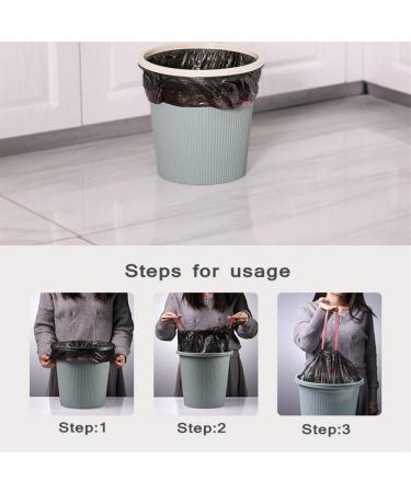 RTBQJ-AT 15L Heavy-Duty Garbage Bags with Pulling Tape & Handles - Tearproof Liquid-Tight 120 Pack (50x55cm) - Ideal for International Shipping - Buy Online on GoSupps.com