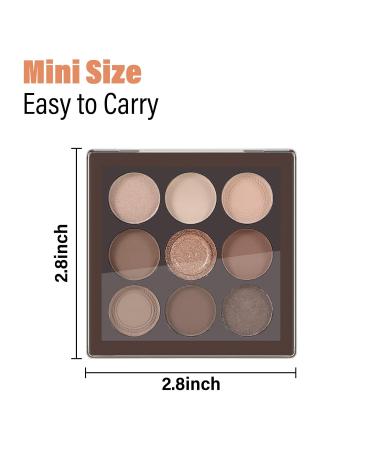 Buy Nude Eyeshadow Palette - 9 Blendable Matte & Shimmer Shades for Effortless Looks - International Shipping - Buy Online on GoSupps.com
