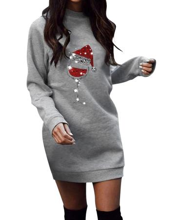 Stylish Women's Christmas Hoodie Dress - Long Sleeve Hooded Sweater & Sweatshirt | Perfect Festive Fashion Gift - Buy Online on GoSupps.com