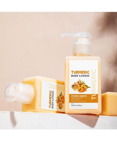 Turmeric Body Lotion Tumeric Cream For Face And Body Remove Acne Dark Spots Sun Damaged Skin Anti-Aging Firming Body Lotion Body & Face Dry Skin Moisturizer Women Men 100 ml - Buy Online on GoSupps.com