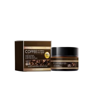 Hydrating Retinol Caffeine Wrinkle Cream, Anti-Wrinkle Cream with Retinol and Caffeine, Skin Care Cream, Wrinkle Repair Cream, Soft Texture, For All Skin Types 50g