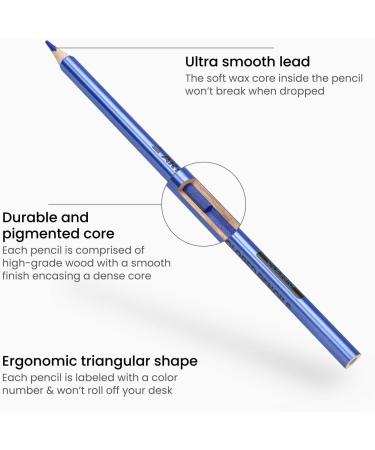 ARTEZA Metallic Colored Pencils - Set of 50 Triangular Grip Drawing Pencils - Buy Online on GoSupps.com