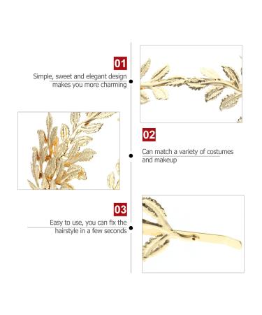 Frcolor Bridal Headband | Golden Leaf Baroque Headpiece | Vintage Bridal Accessories for International Shipping - Buy Online on GoSupps.com
