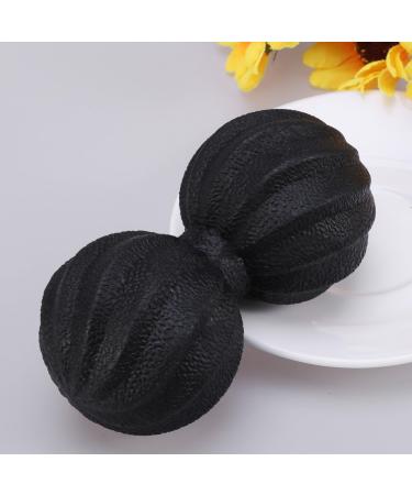 Lurrose Peanut Massage Ball - Double Ball TPE Relaxation & Yoga Roll for Shoulder Relief - Medium Black - Buy Online on GoSupps.com