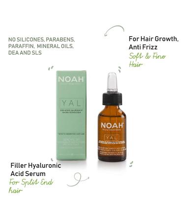 NOAH Yal Hyaluronic Acid Hair Care Set - Moisturizing Shampoo Conditioner & Serum | Cruelty-Free & Fortifying | 8.5 fl.oz Each + 20ml Hair Serum - Buy Online on GoSupps.com